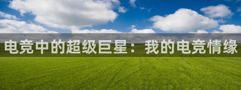 威客电竞官网登录入口：电竞中的超级巨星：我的电竞情缘