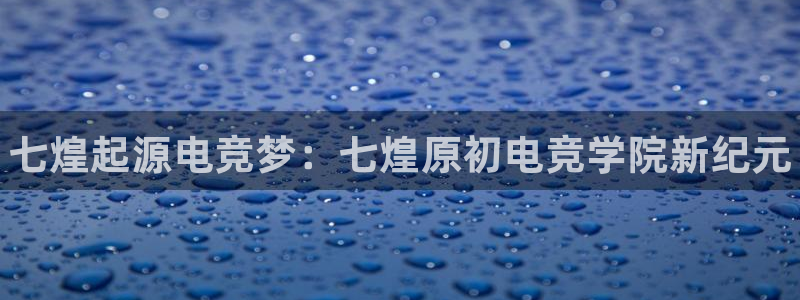 威客电竞vkgame官网：七煌起源电竞梦：七煌原初电竞学院新纪元